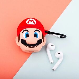Mario cartoon case for AirPod pro with keychain